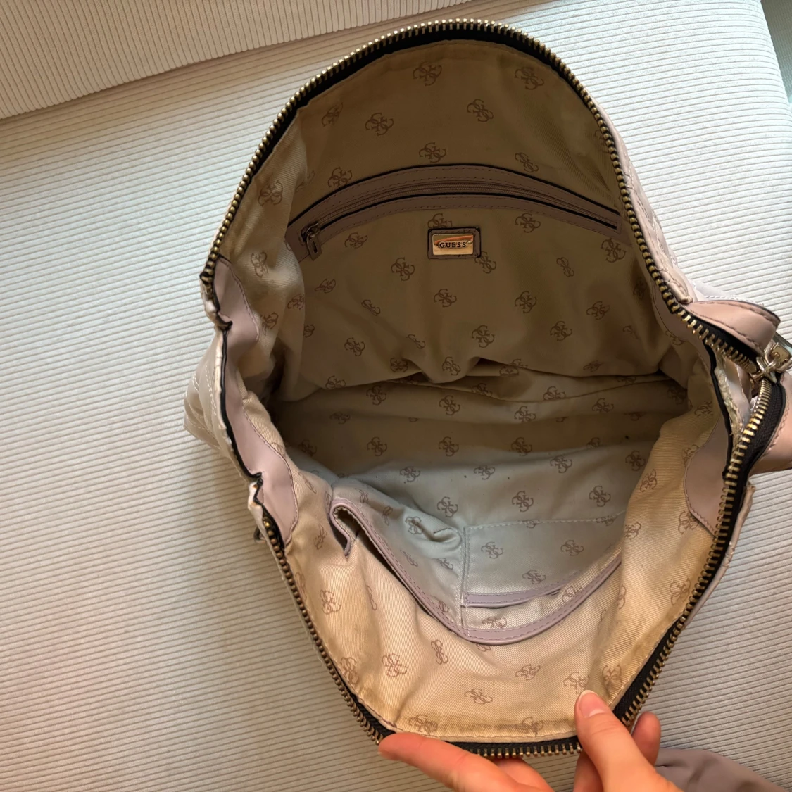 Vit quiltad axelväska - 3