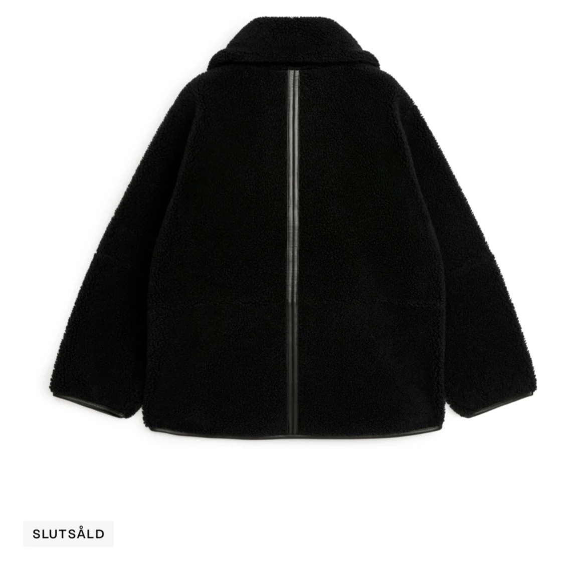Svart teddyjacka med dragkedja från arket - 1