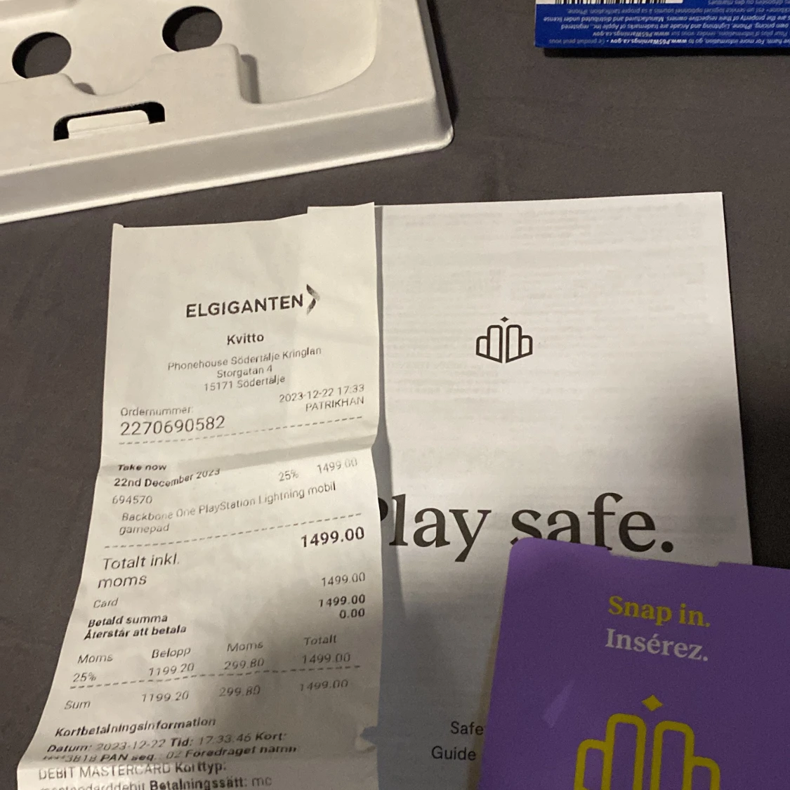 Hej säljer min backbone, Playstion  - 4