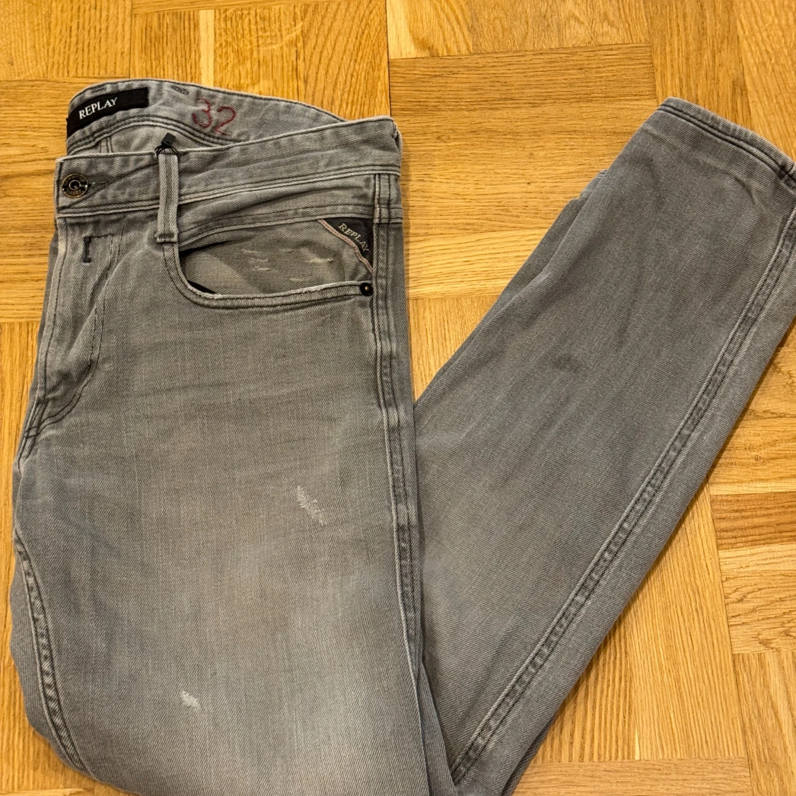 Replay grå jeans slim fit herr