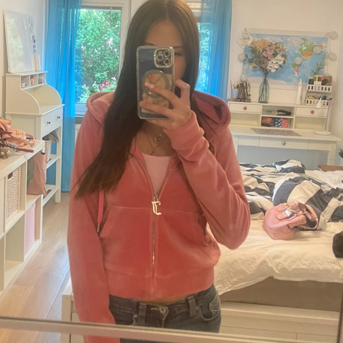 Juicy Couture rosa velour hoodie