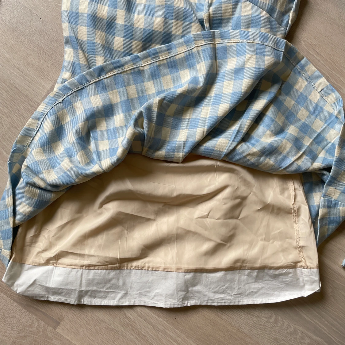 Blåvit rutig kortklänning NS76 - 4