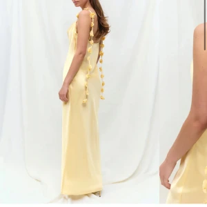 Ljusgul långklänning från gina - från gina, endast provad!!! nypris 700 säljer för 500