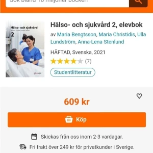 Hälso- och sjukvård 2, elevbok - Perfekt för dig som pluggar vård! Den här boken ger dig kunskap om hälso- och sjukvård, med tydliga exempel och bilder från verkligheten. Passar både för studier och som stöd i praktiken.