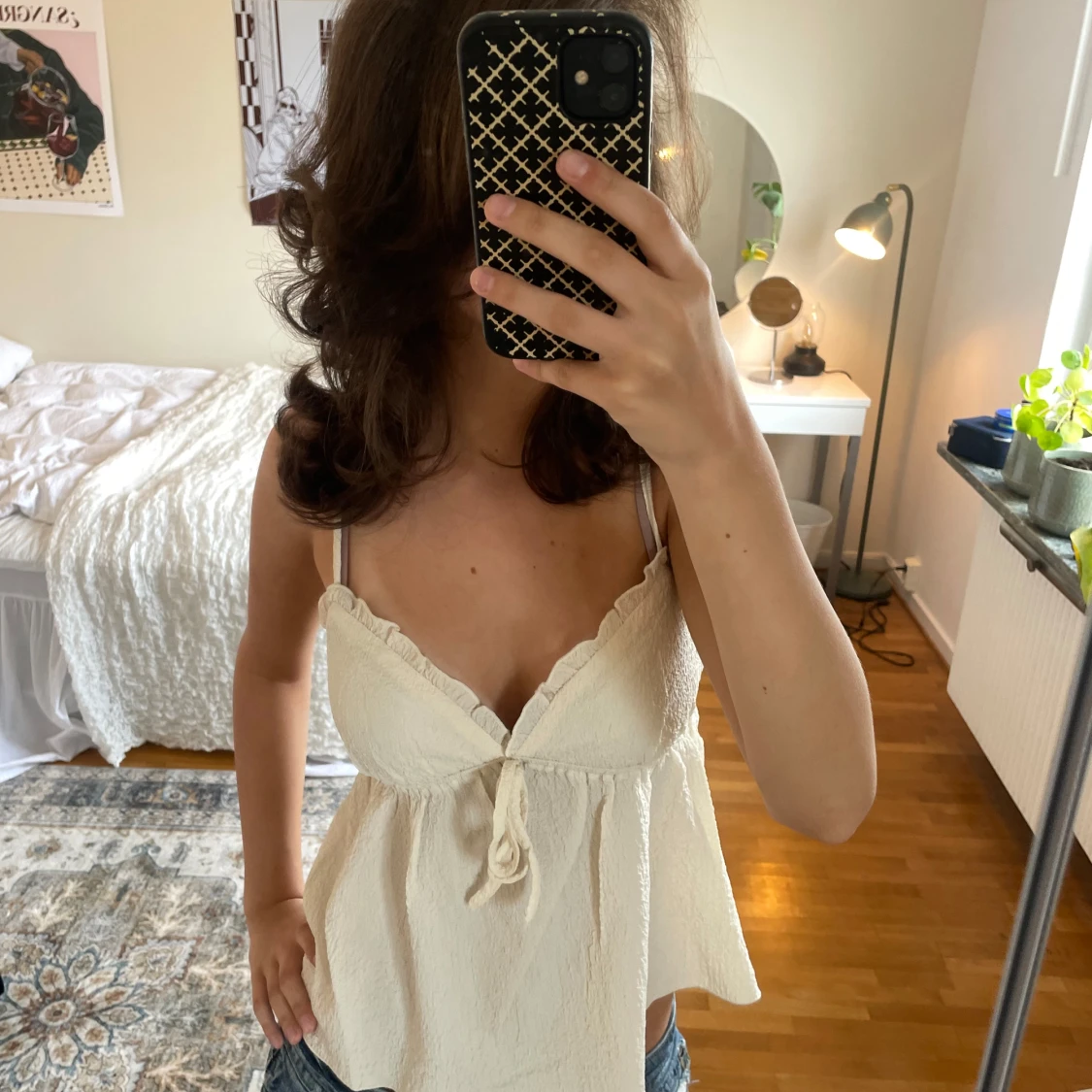 Krämvit linnetopp från Nelly XS