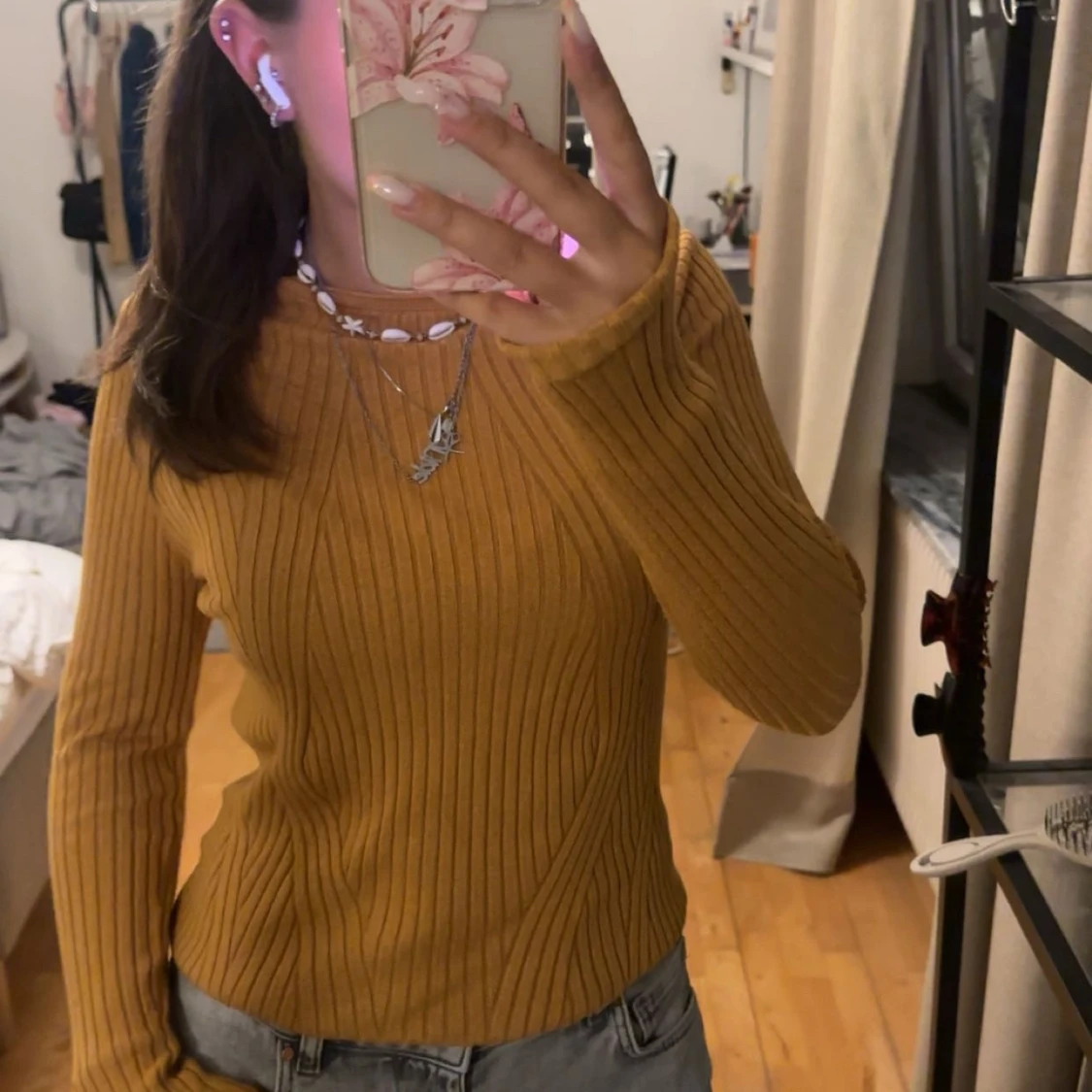 Orange långärmad tröja