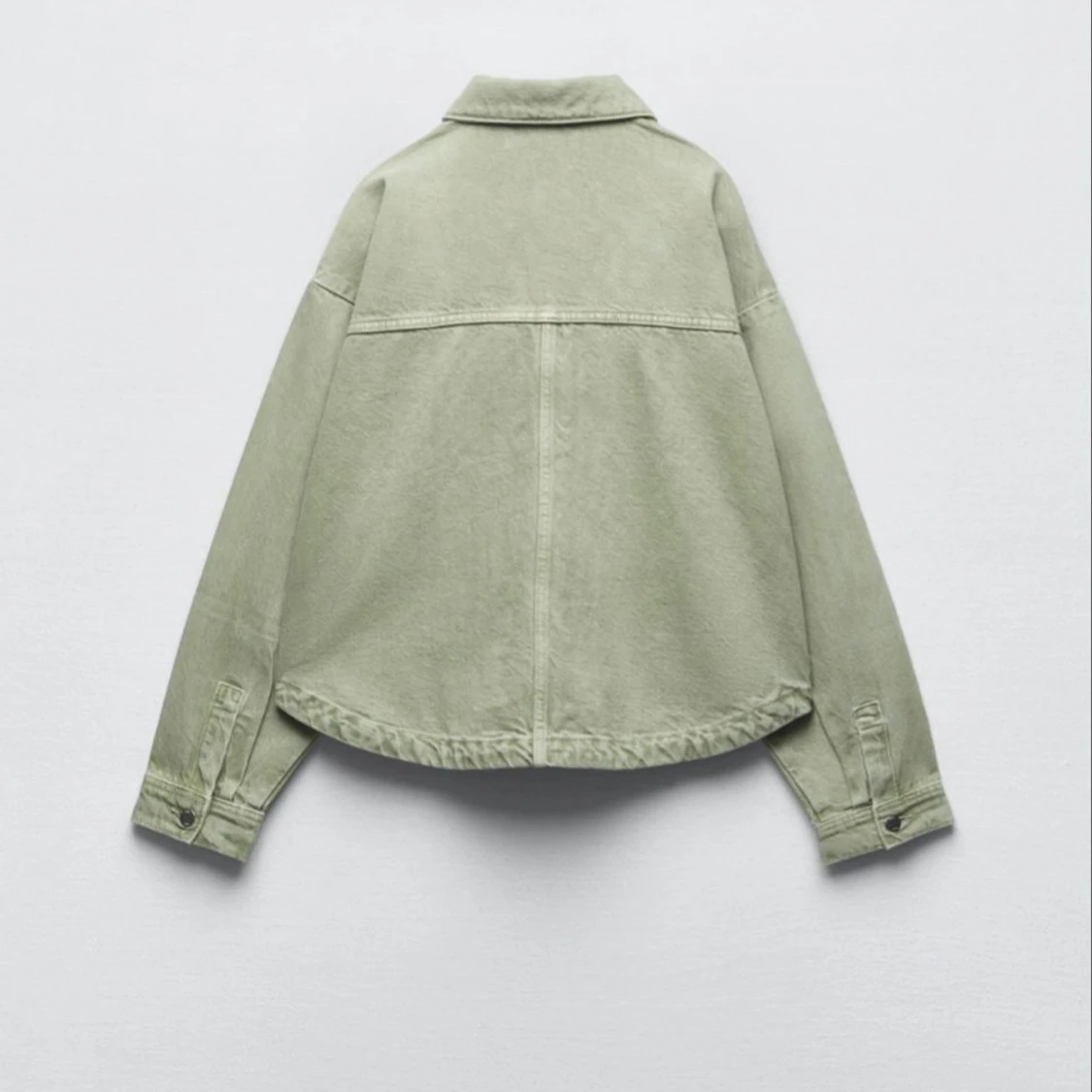 Grön demin jacka från Zara  - 1