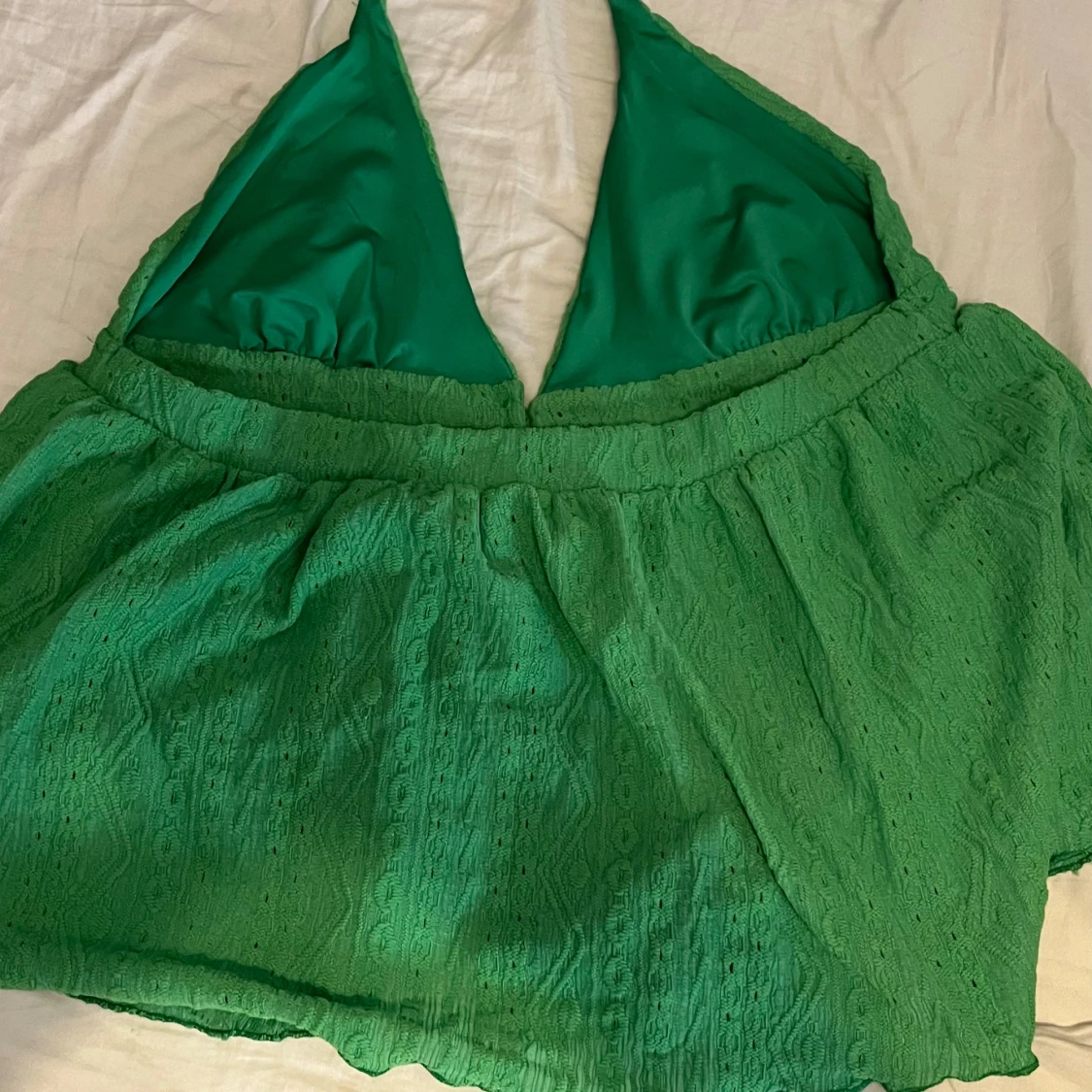 Grön halterneck linnetopp - 1