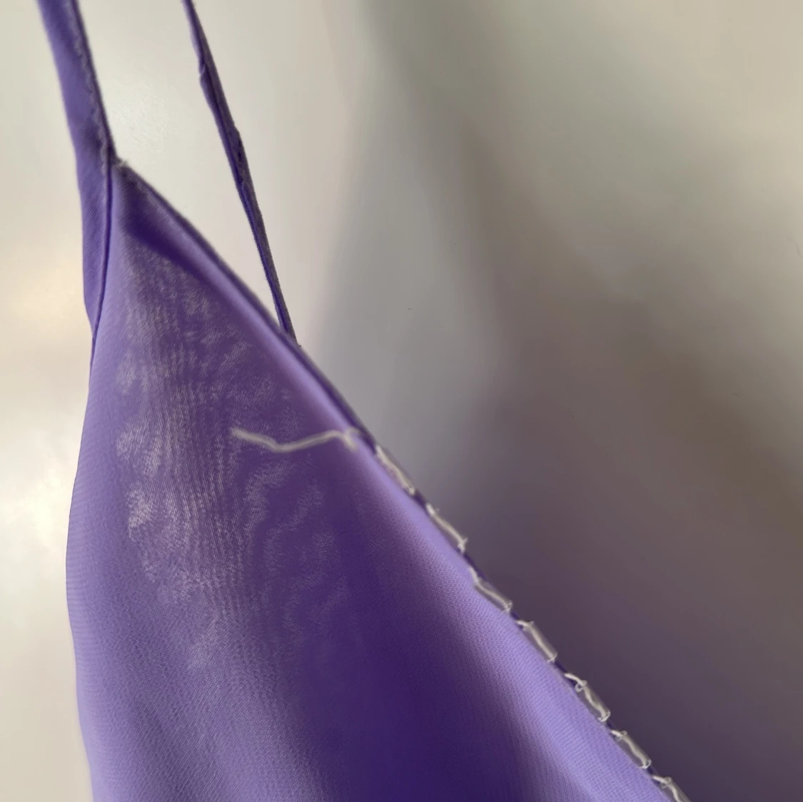 Ljuslila axelbandslös klänning slip dress vintage - 3