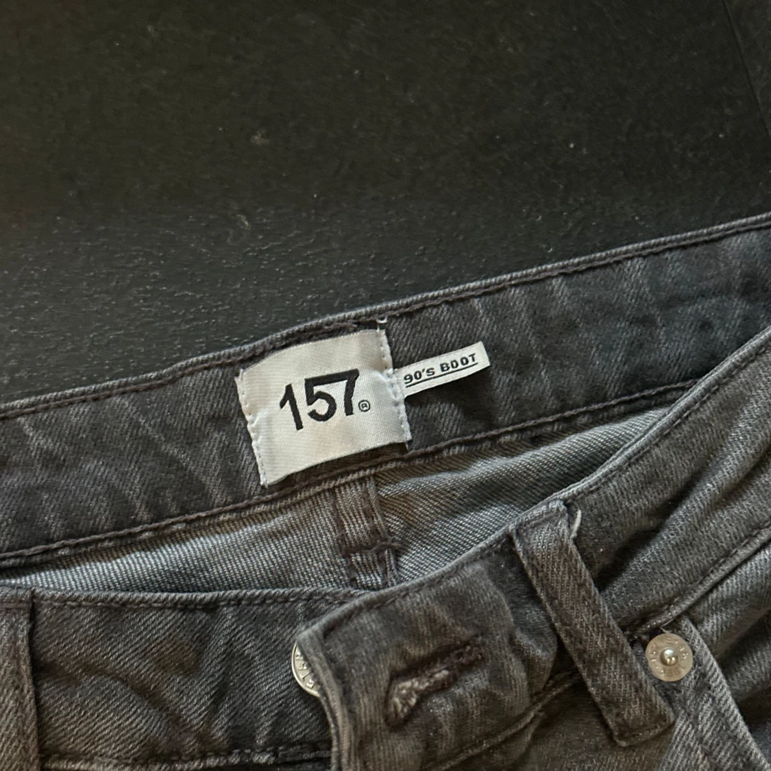 Gråa jeansbyxor från 157 - 1