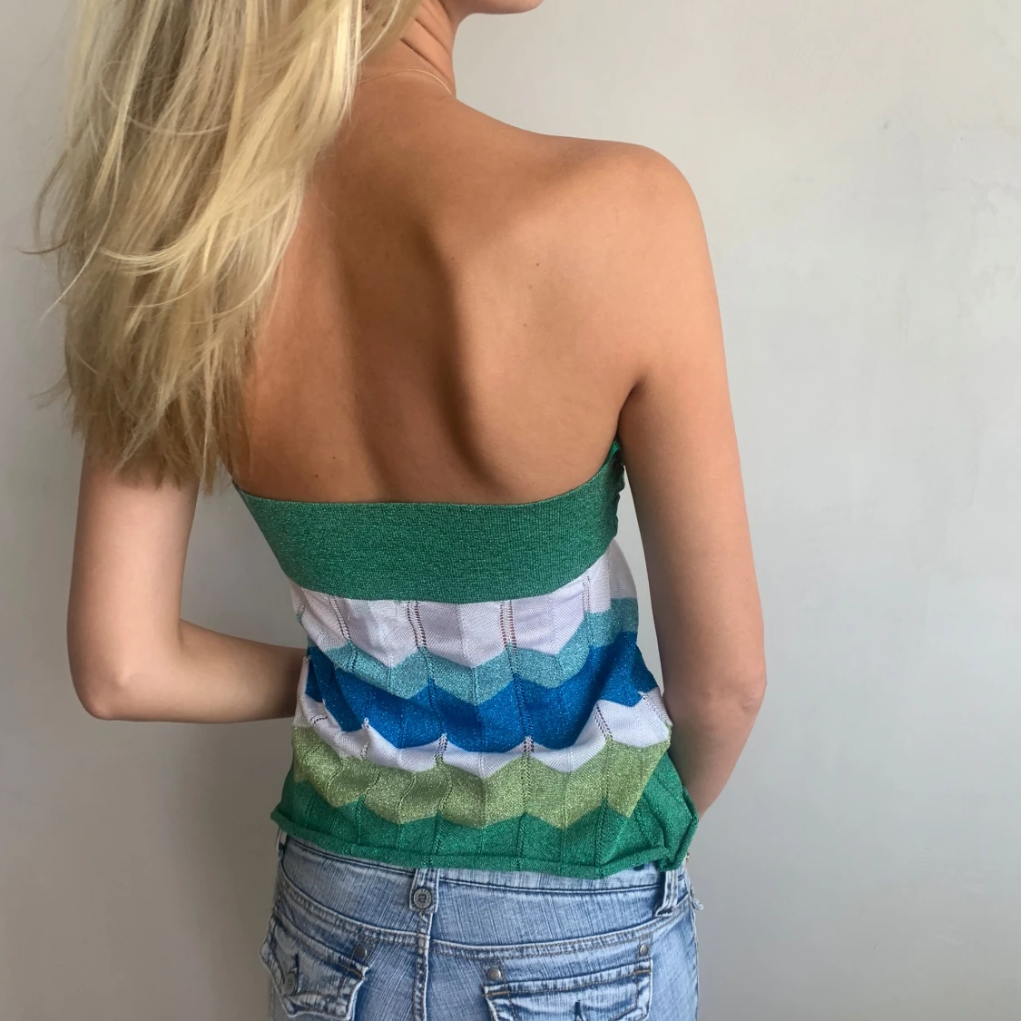 Missoni mönstrad tubtopp med glitter - 4