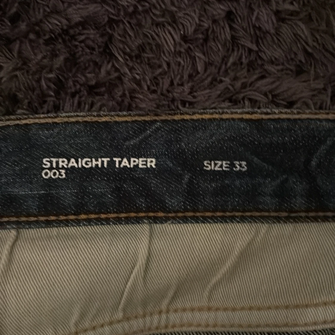 Ovadia jeans straight taper blå patchad - 3