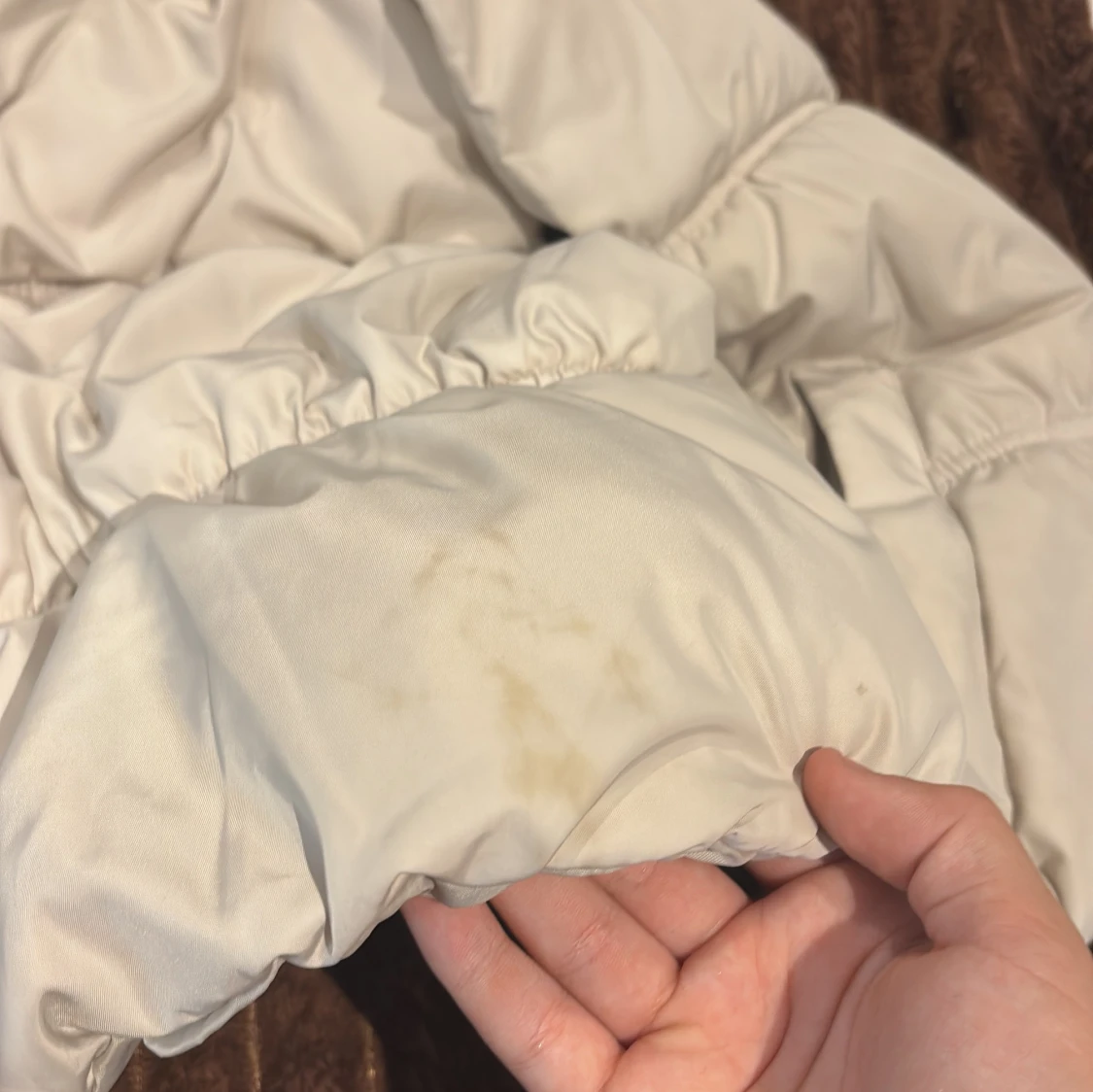 Vit dunväst i XS med hög krage - 4