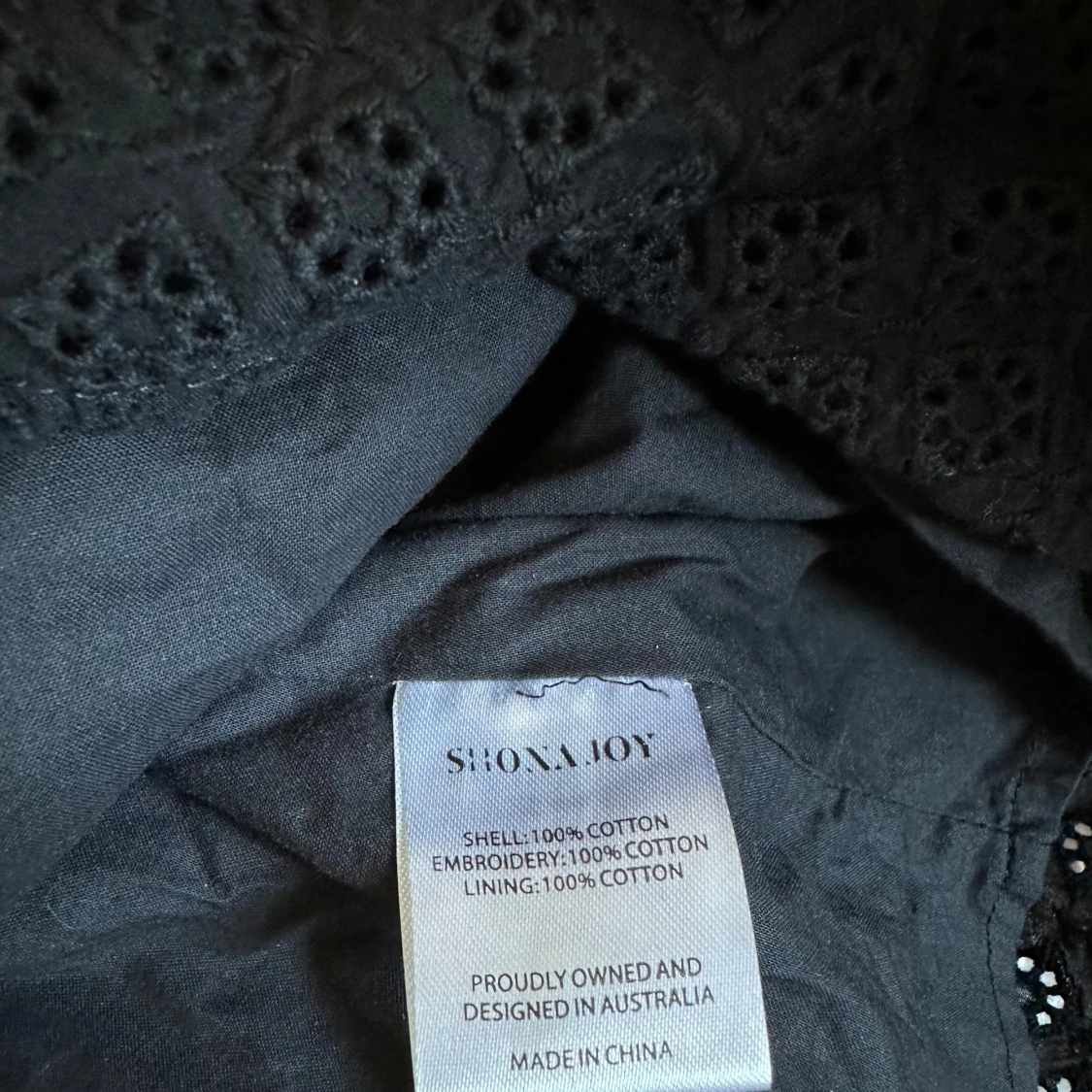 Svart broderad kortklänning Shona Joy - 3