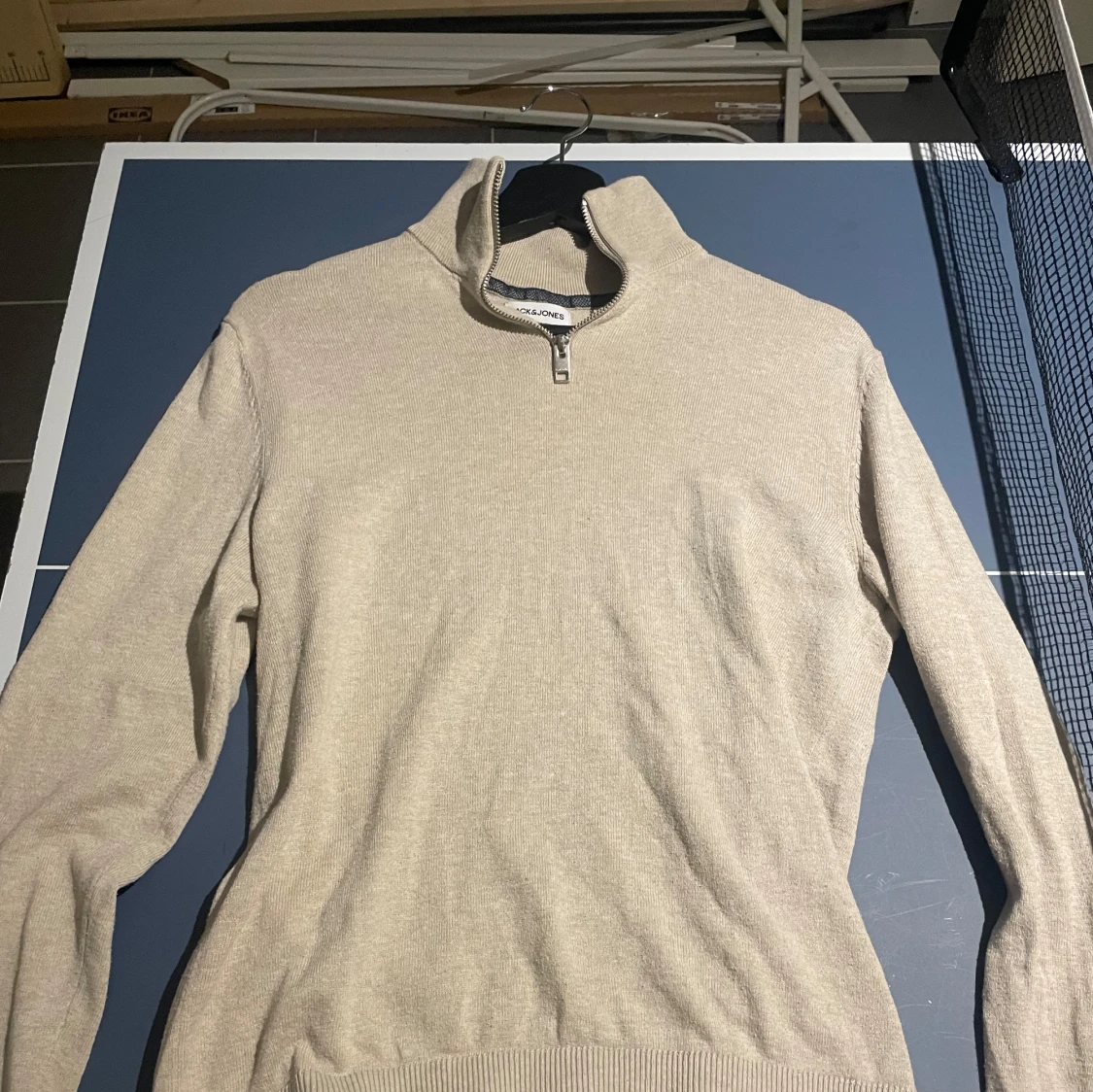 Beige half zip tröja Jack & Jones