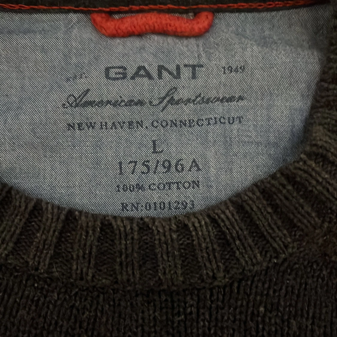 Svart stickad tröja med USA-flagga GANT - 1