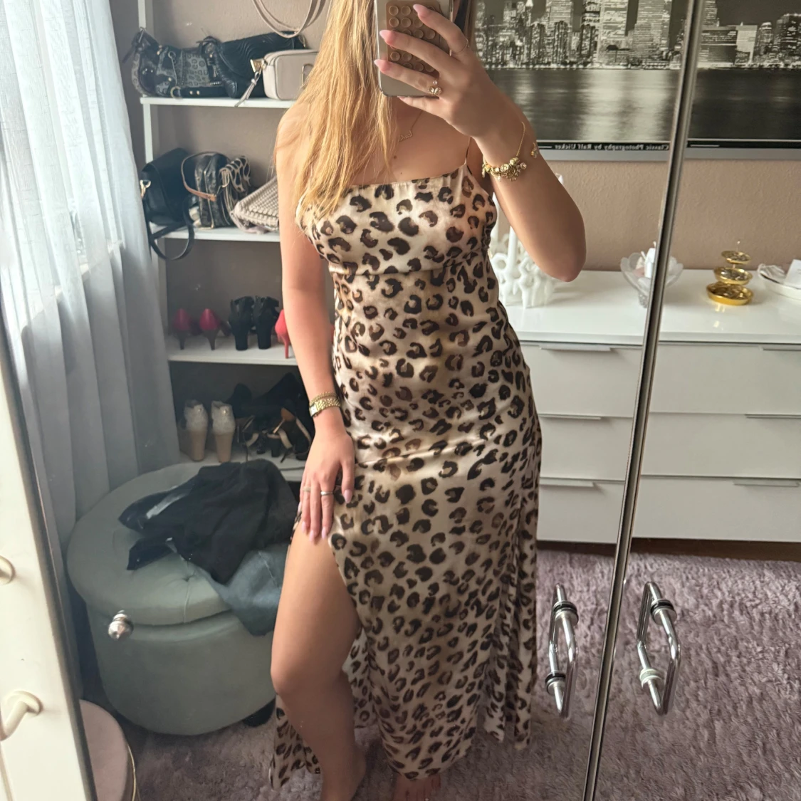 Leopardmönstrad långklänning från Zara - 1