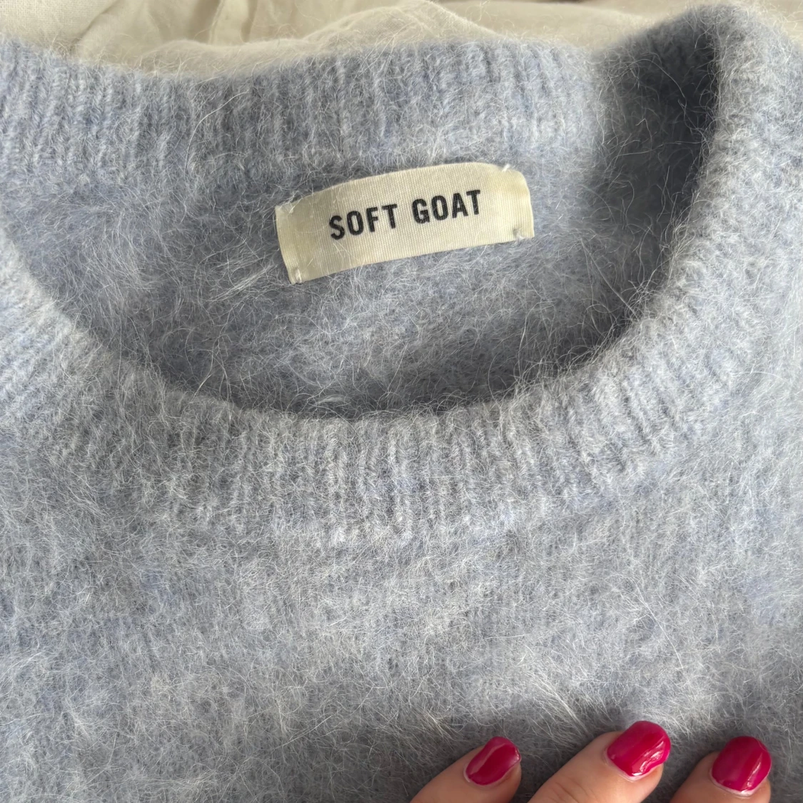 Ljusblå kashmirtröja från Soft Goat - 3