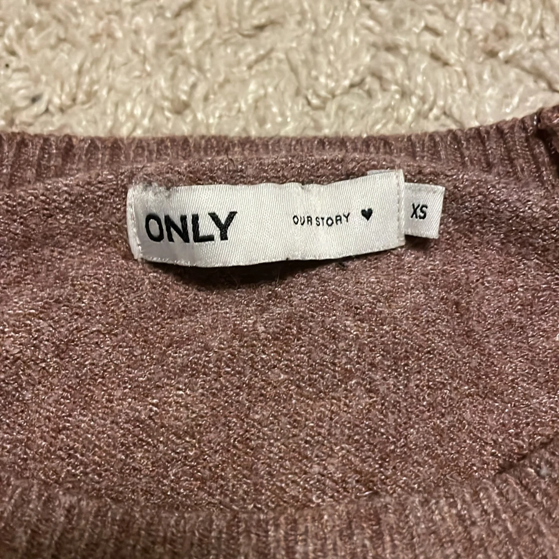 Rosa stickad tröja från ONLY - 1