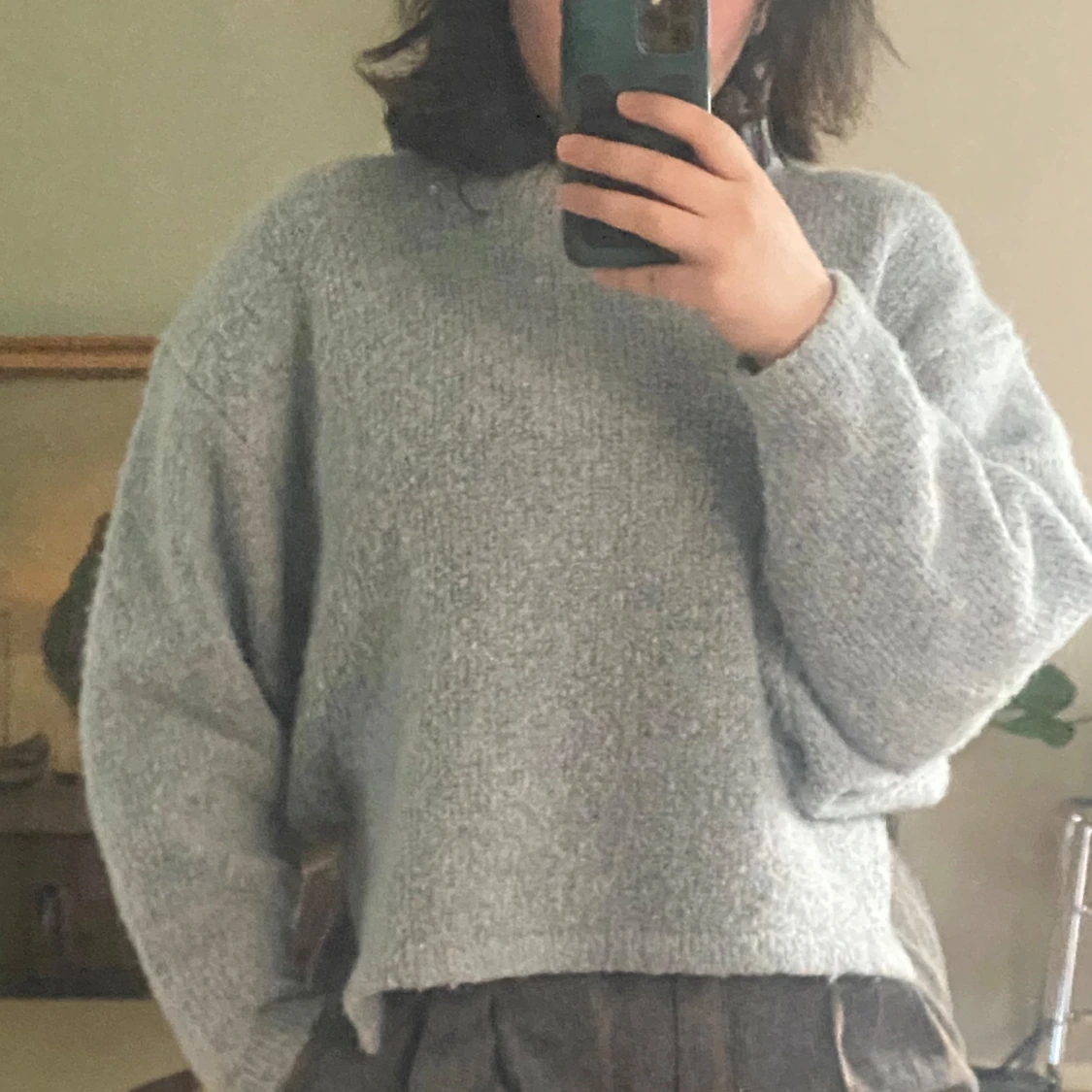 Ljusblå stickad tröja från CW