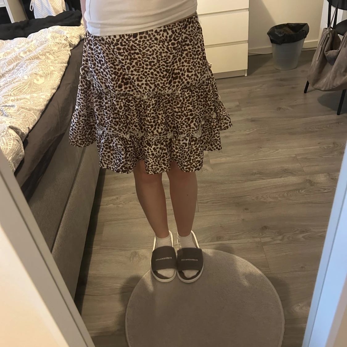 Leopardmönstrad volangkjol - 2