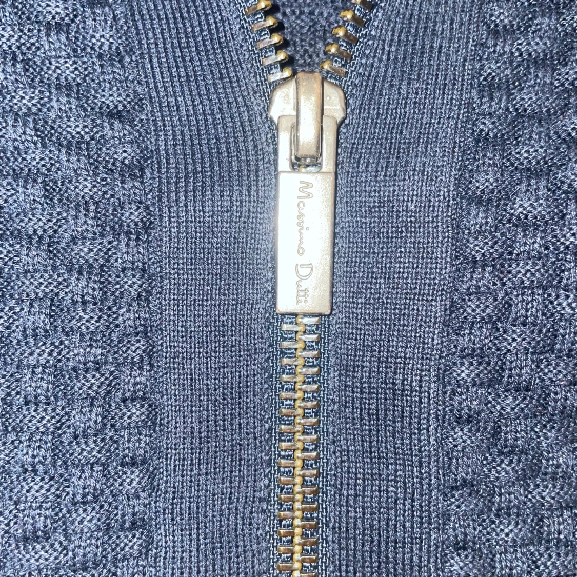 Mörkblå stickad kofta från Massimo Dutti - 1