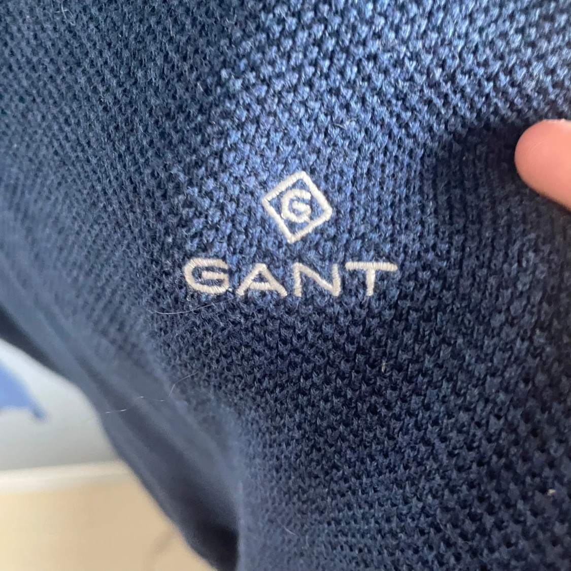 Blå stickad tröja från GANT - 2