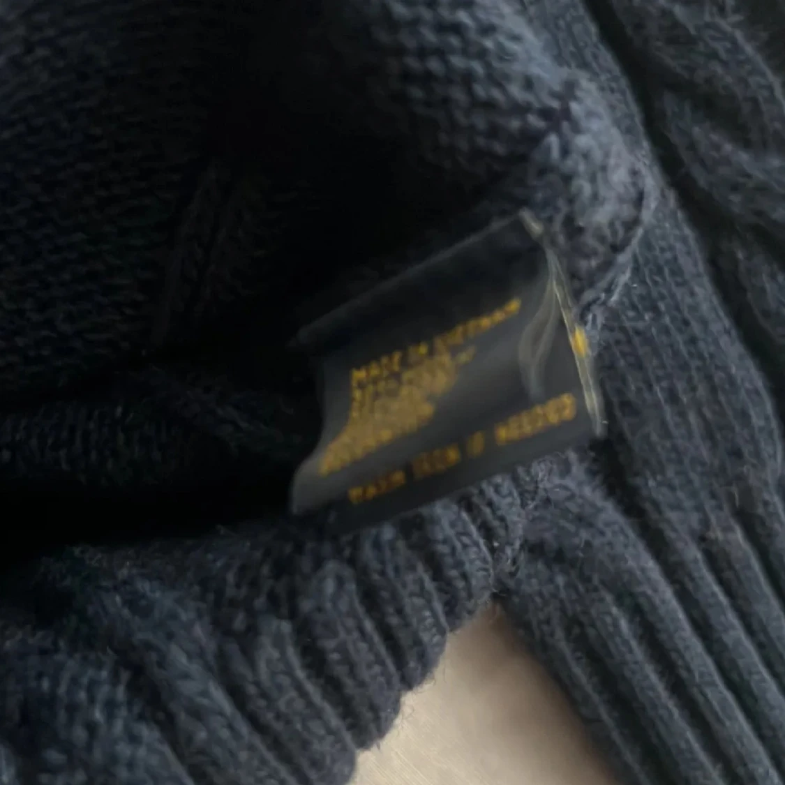 Mörkblå kabelstickad tröja Polo Ralph Lauren - 2