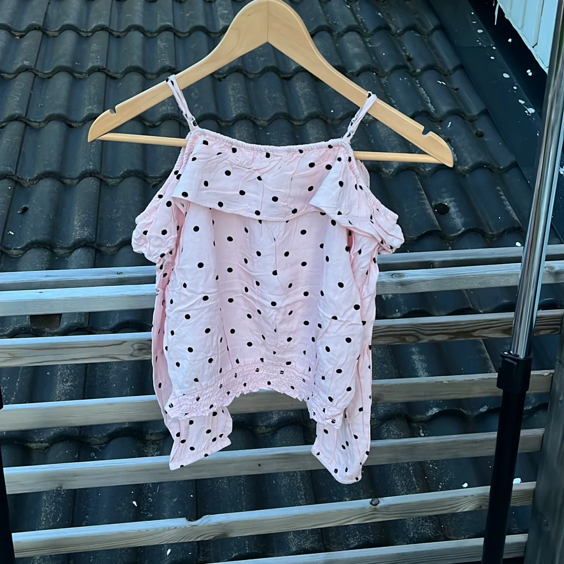 Rosa prickig offshoulder-top H&M - 1