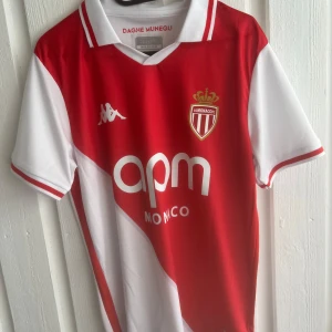 AS Monaco Pogba fotbollströja Kappa - AS Monaco fotbollströja med Pogba och nummer 8 på ryggen. Klassisk röd och vit design med klubbmärke på bröstet och Kappa-logga. Snygg krage och röda detaljer på ärmsluten. Tillverkad i lätt och ventilerande material, perfekt för match eller träning.