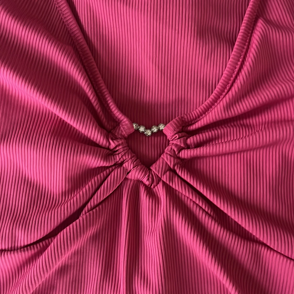 Ribbad rosa topp - 1