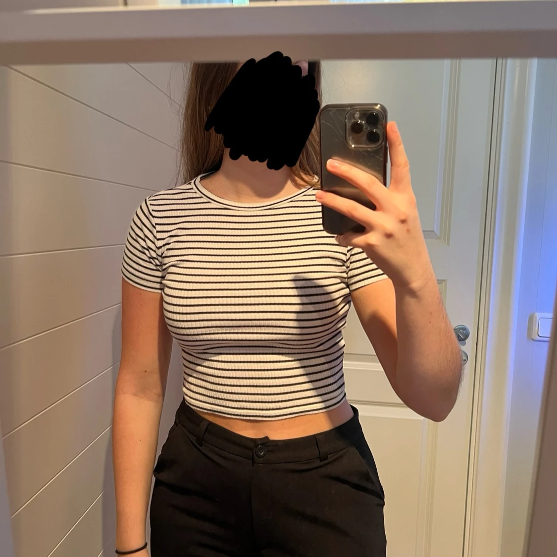 Randig ribbad topp från H&M - 1