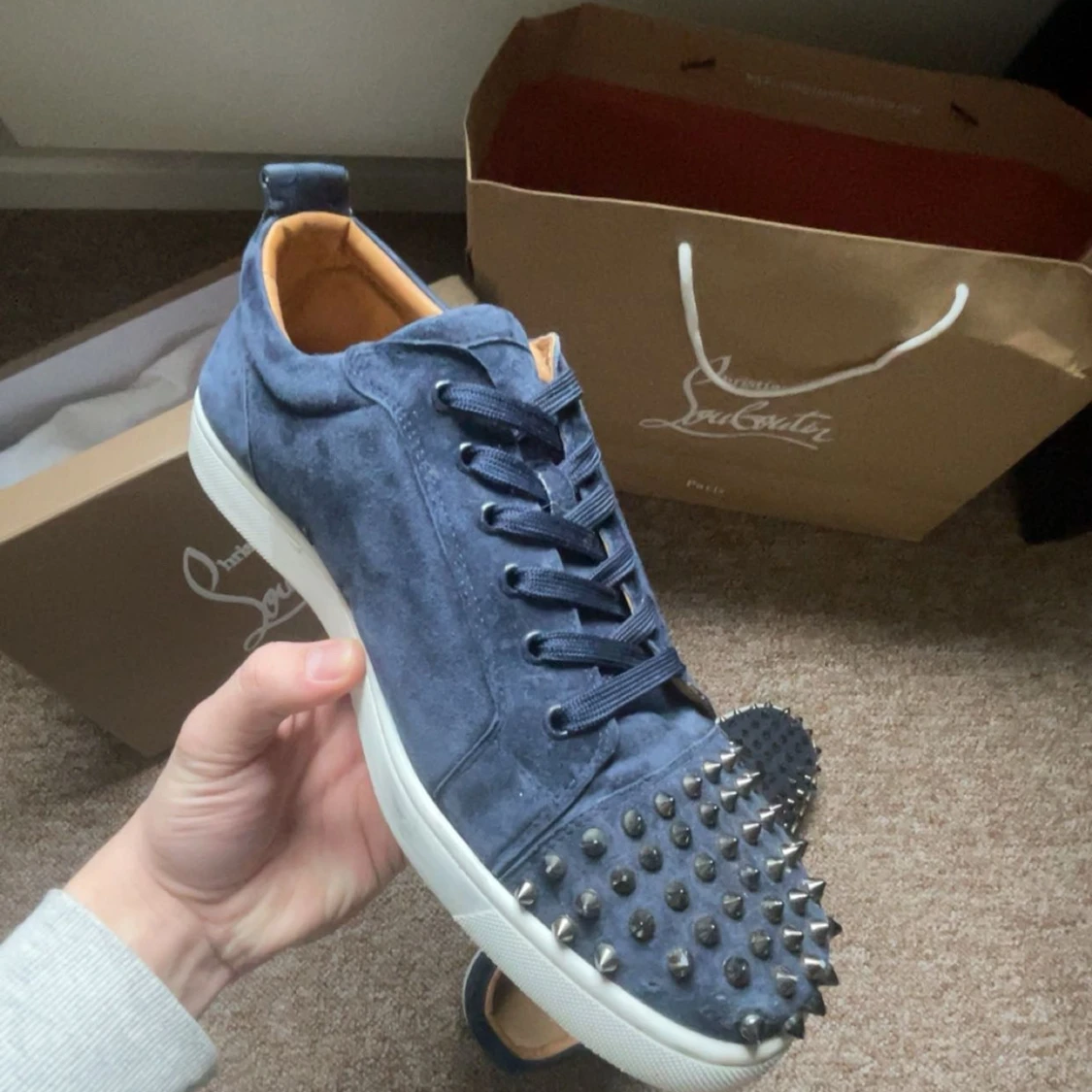 Christian Louboutin Mörkblå Louis Sneaker - 1
