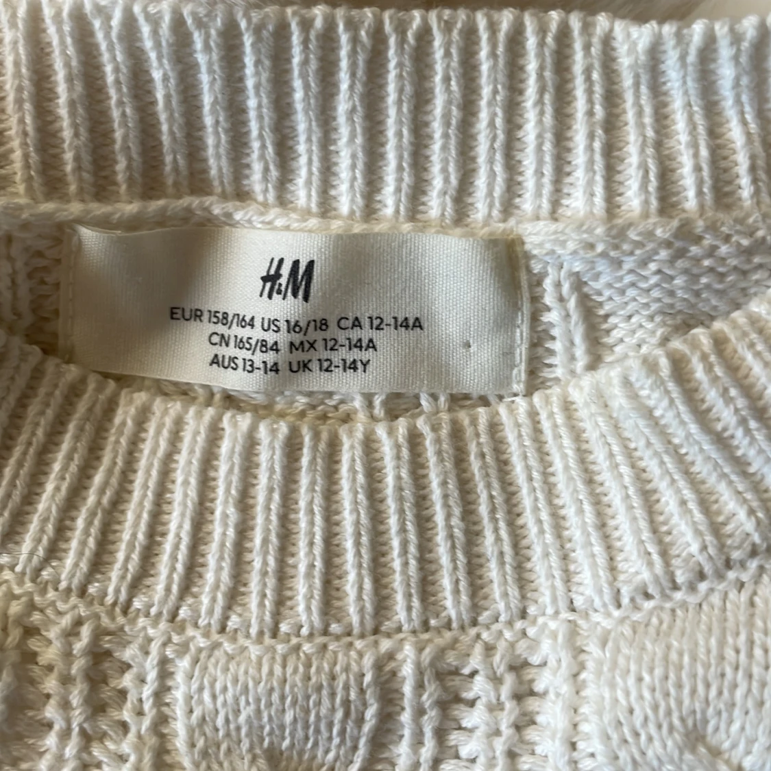 Vit stickad tröja från H&M - 2