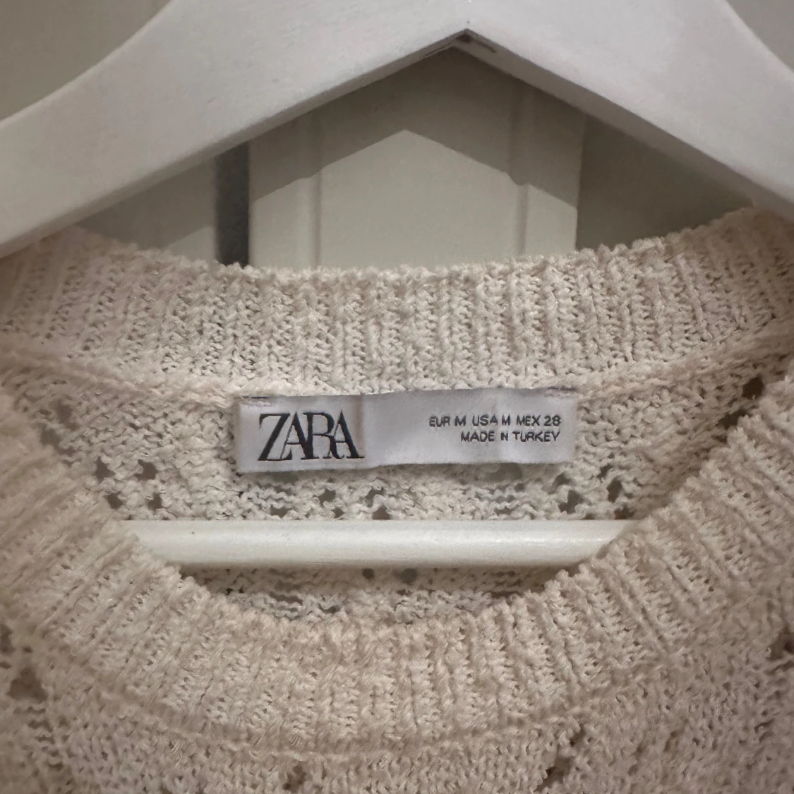 Vit stickad topp från Zara - 1