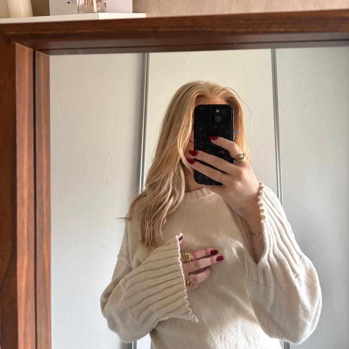 Vit stickad Arket tröja  - 1