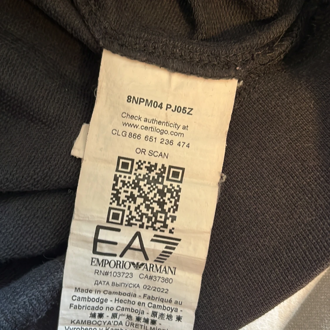 Svart hoodie från Emporio Armani - 3