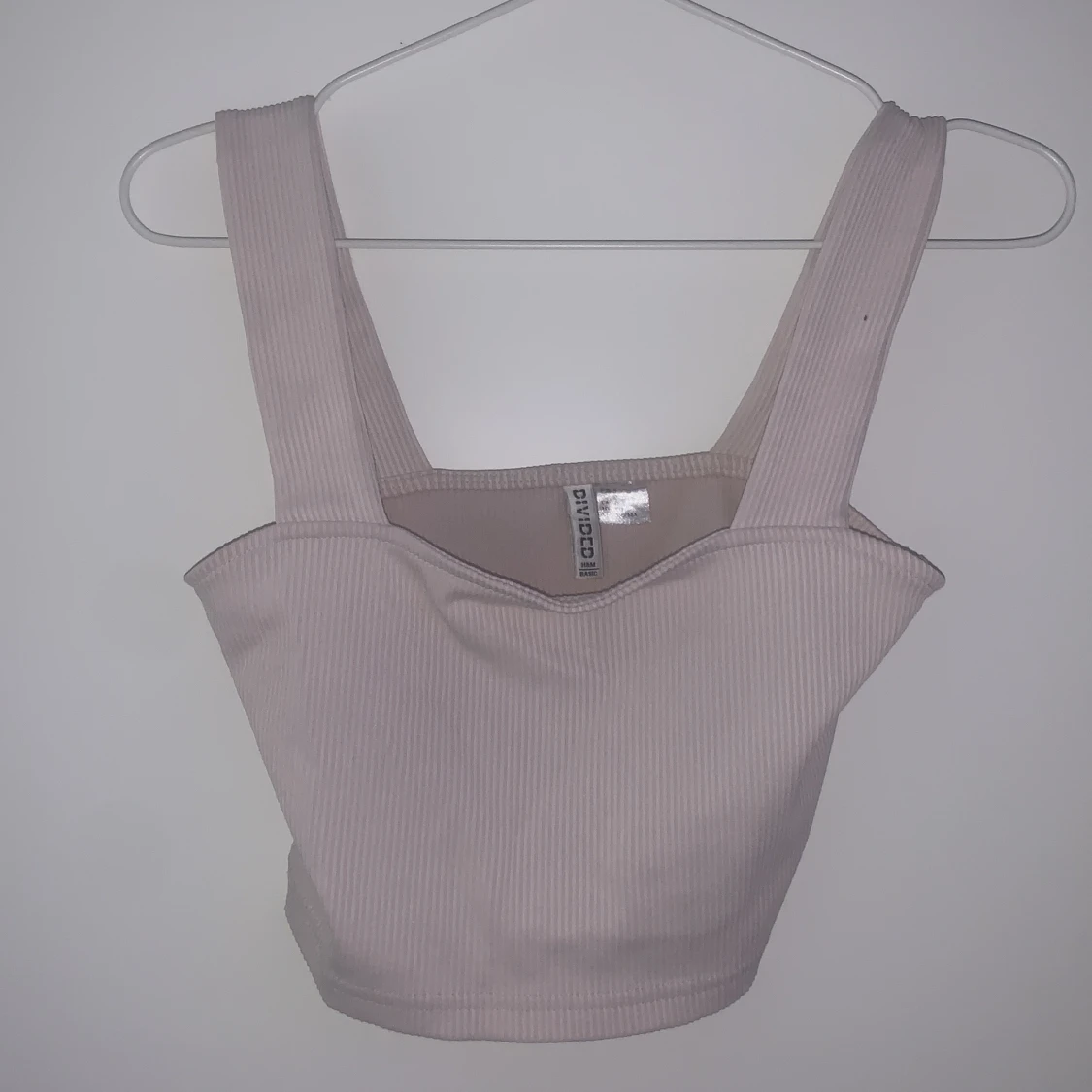 Ljusrosa ribbad linnetopp från H&M Divided