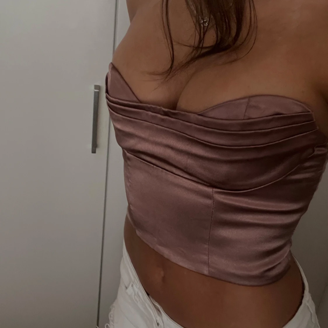 Rosa/lila satin tubtopp - 2