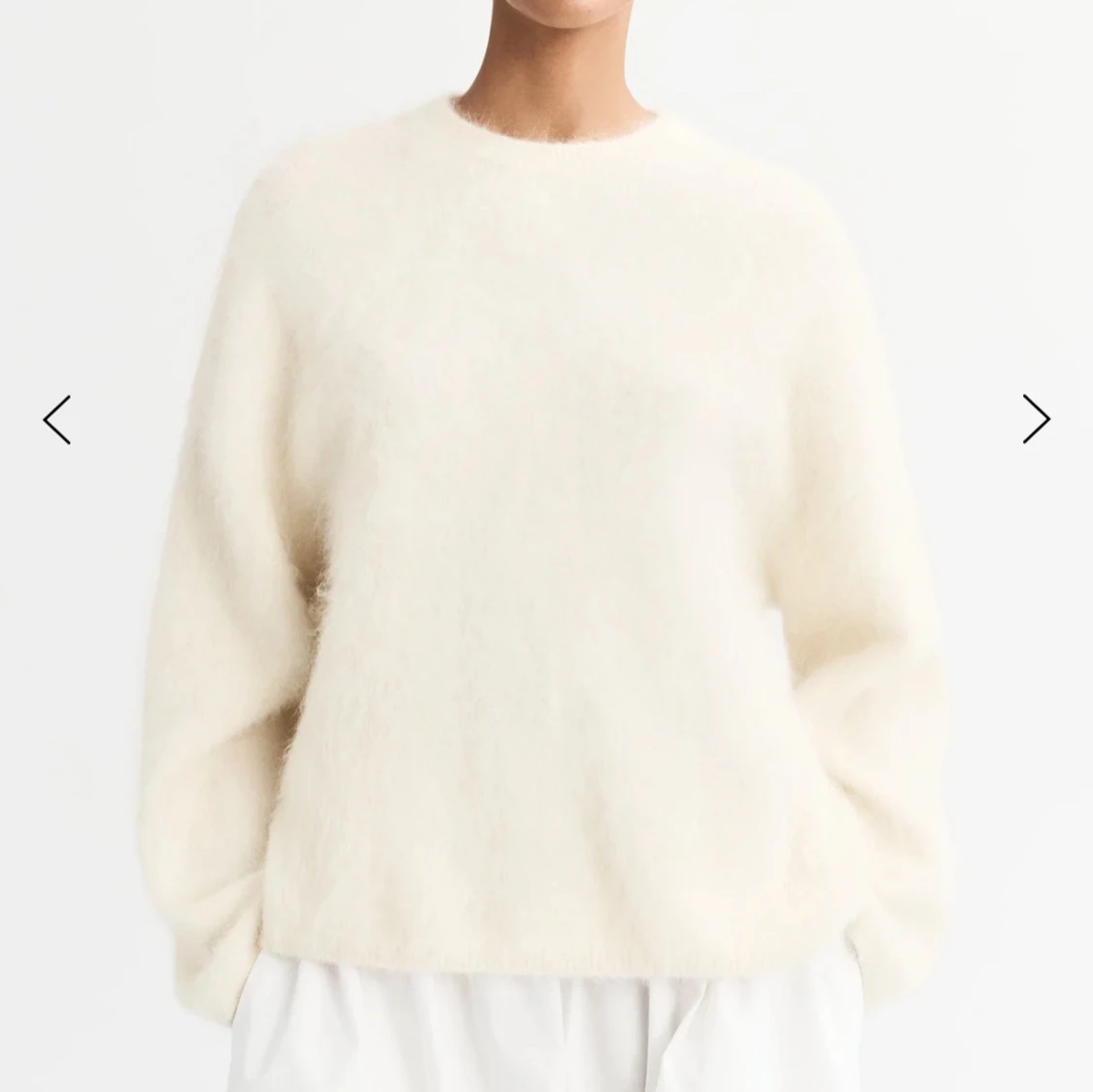 Vit stickad tröja från Soft Goat - 1