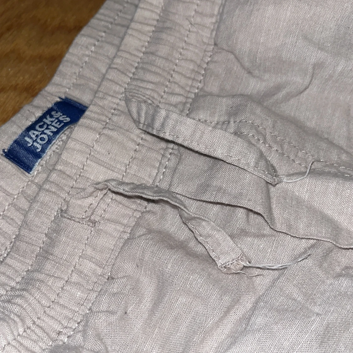 Beige linnebyxor från Jack & Jones - 4