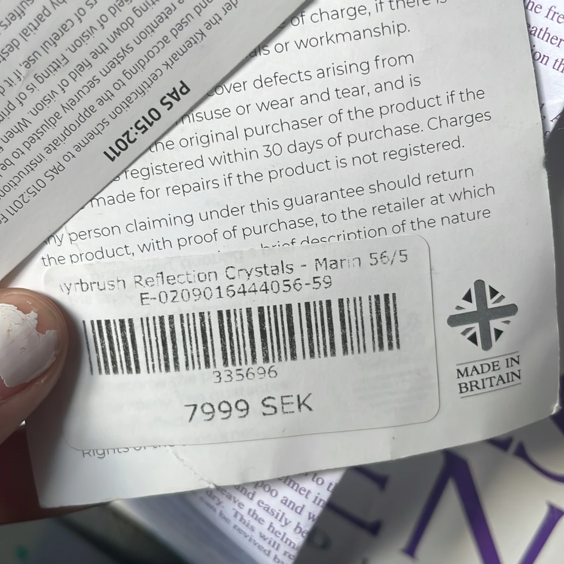 Charles Owen ridhjälm  - 3