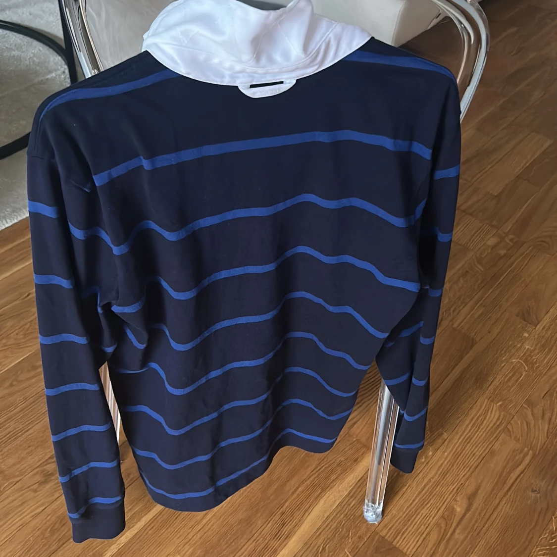 Blå randig pikétröja från Gant - 2