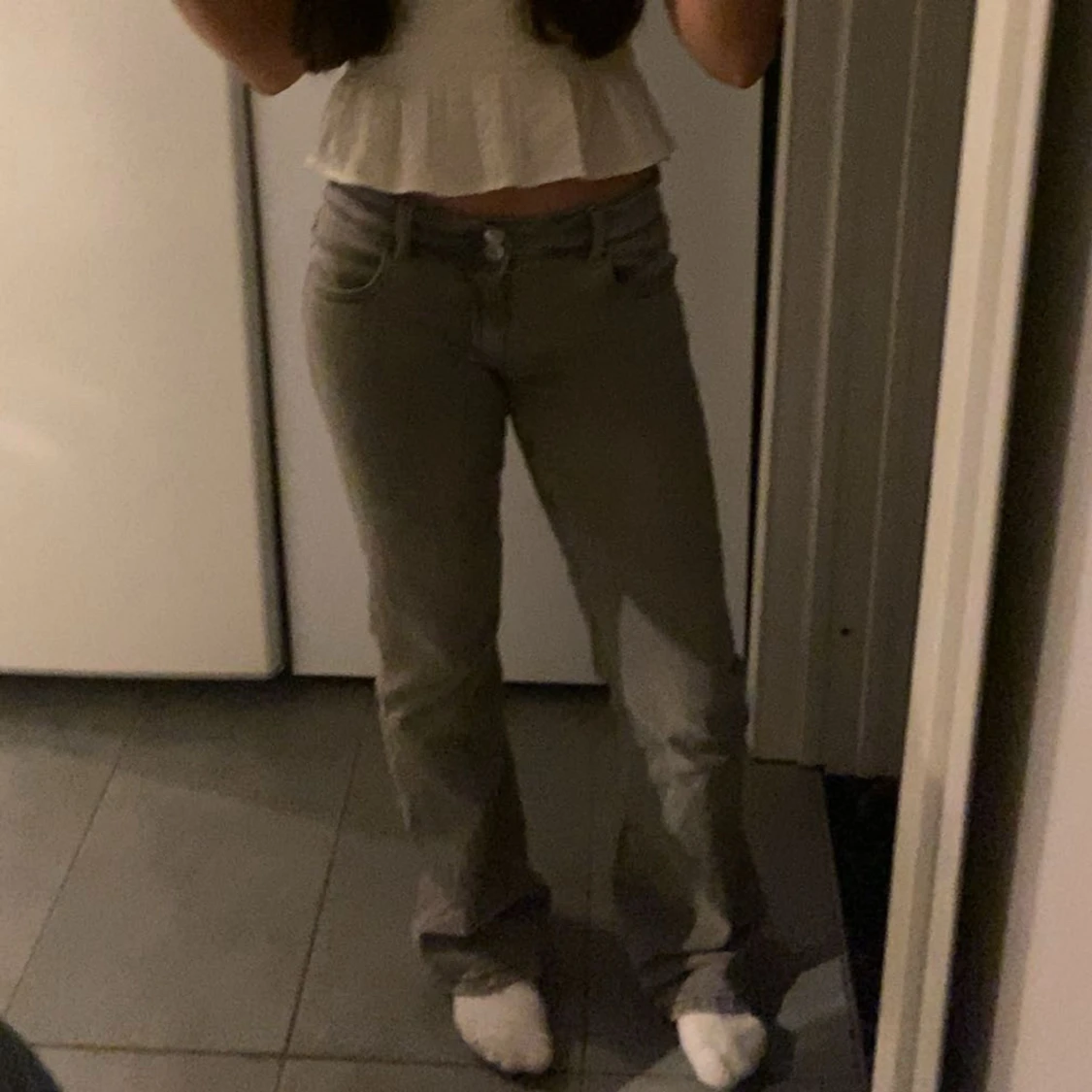 Gråa bootcut jeans - 2