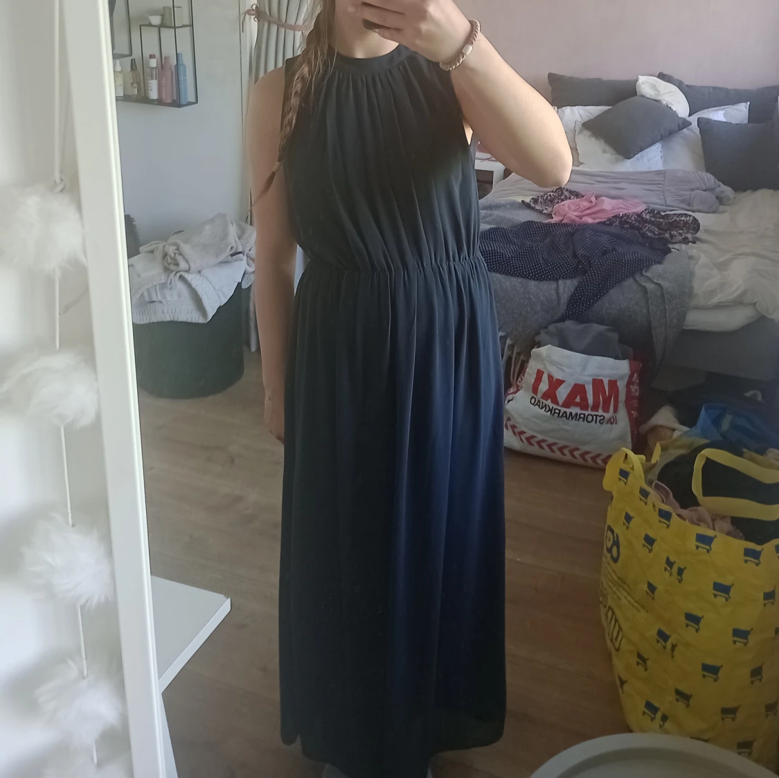 Marinblå långklänning/ balklänning