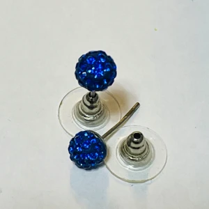 Earrings/Studs in disco ball design filles with rhinestones - Very cute