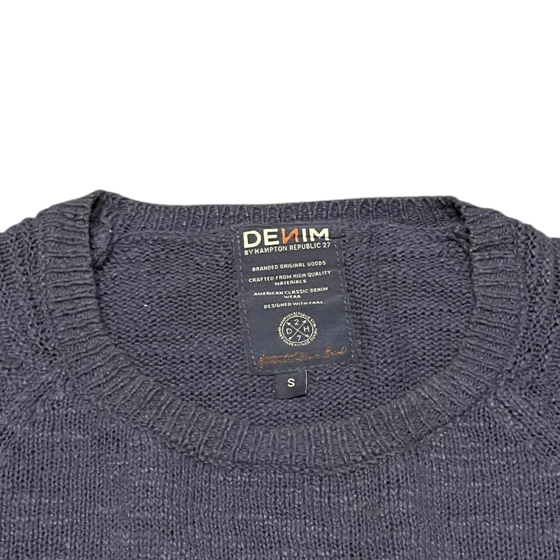 Mörkblå stickad tröja från Hampton Republic - 2