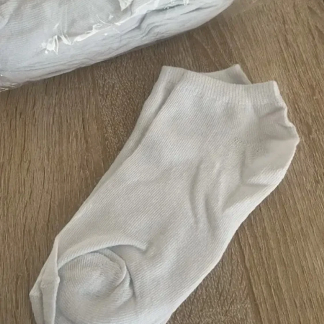 Vita ankelsockor 10 par - 1