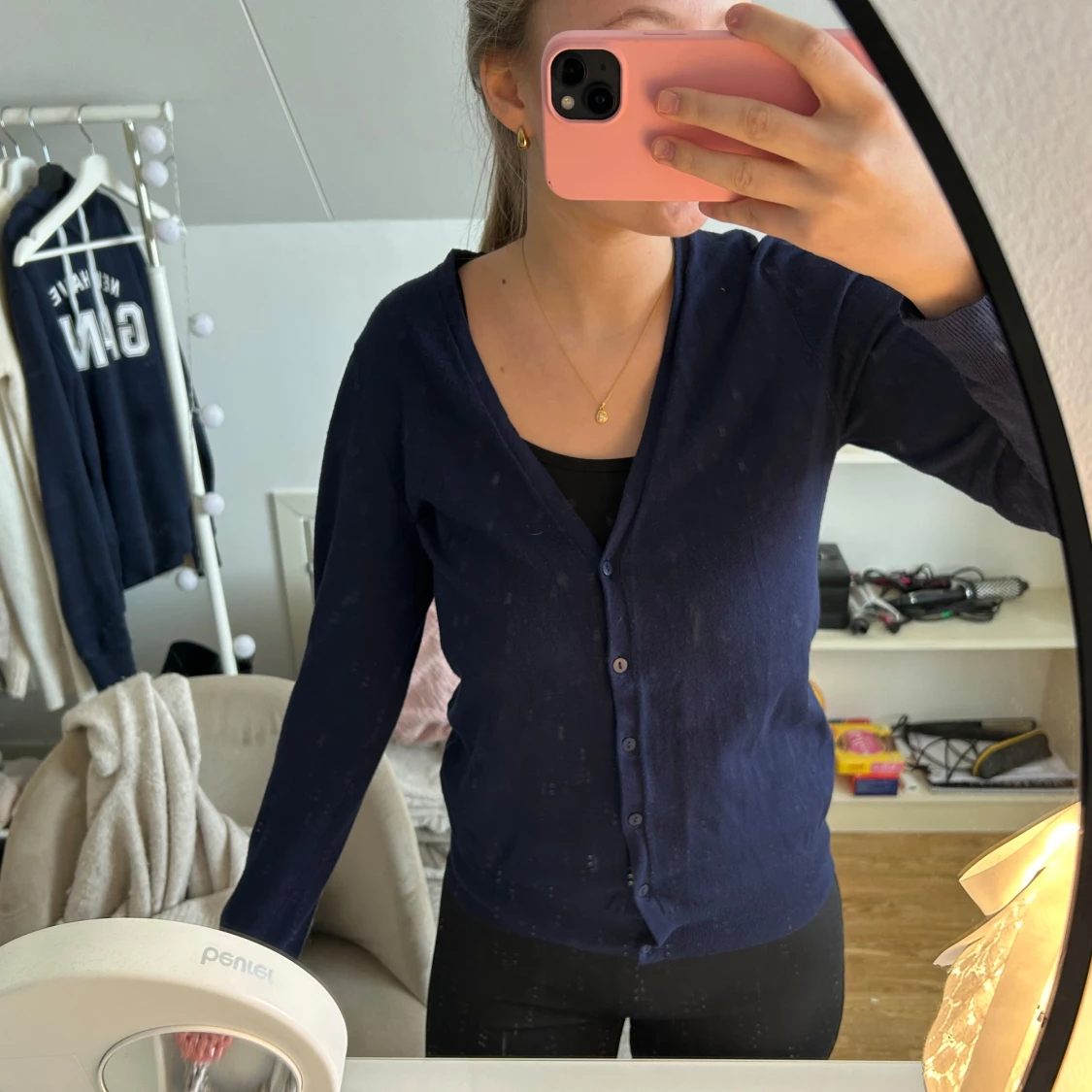 Mörkblå kofta  - 1