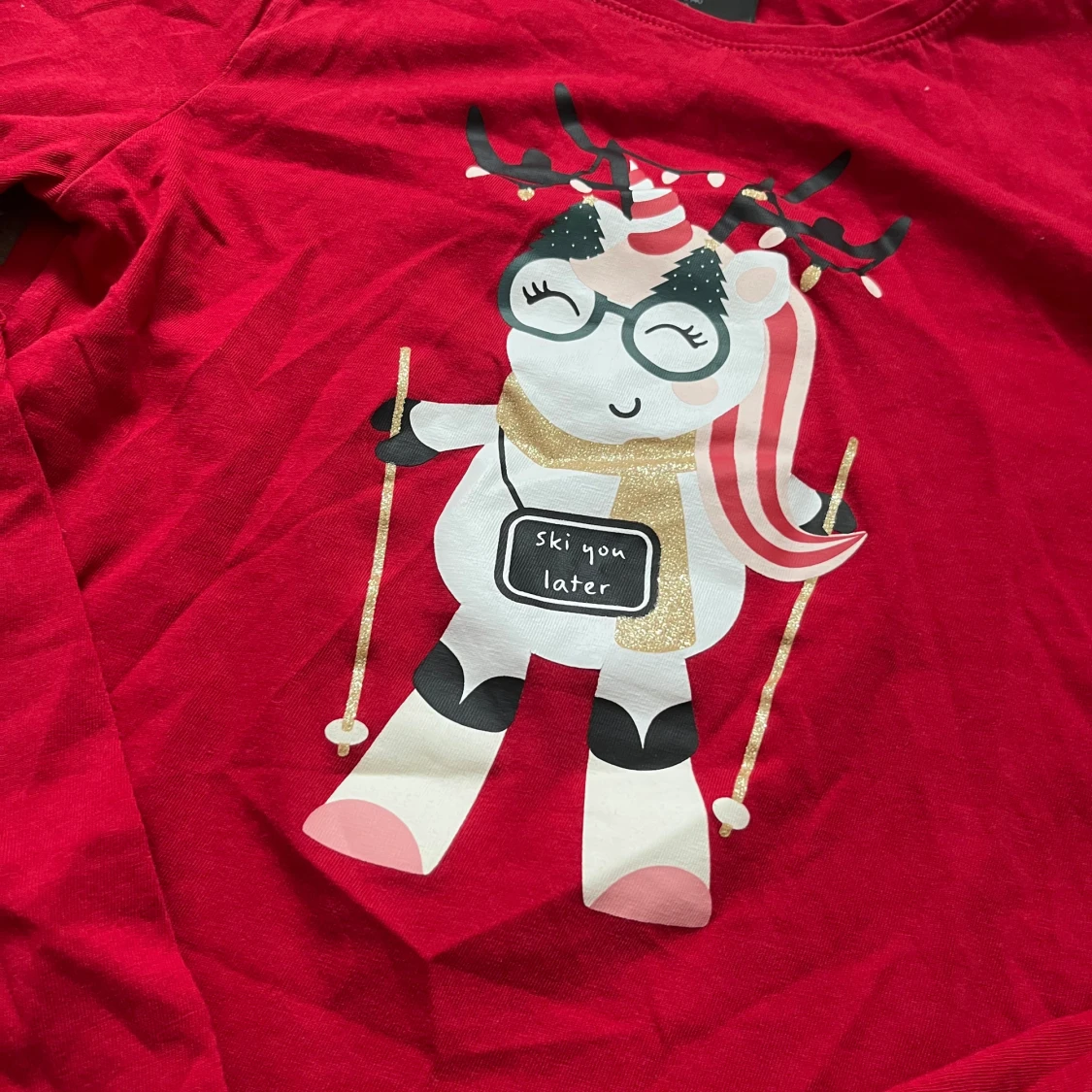 Röd långärmad tröja  - 3